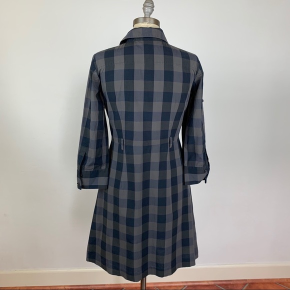 Theory Grey & Black Checkered Shift Dress - Picture 5 of 8